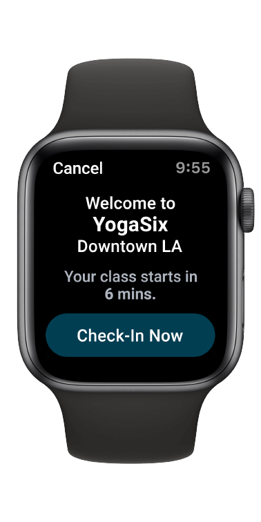 Yogasix watch app check-in